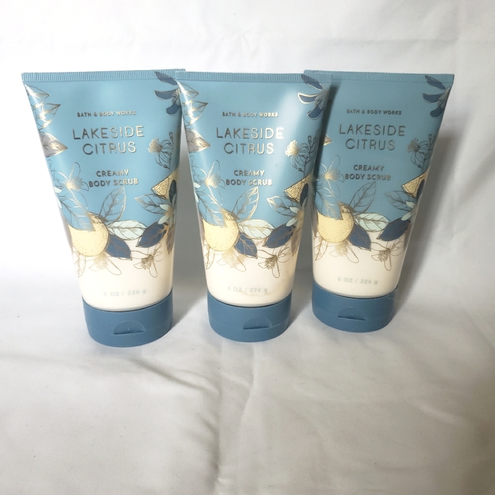 BBW LAKESIDE CITRUS CREAMY BODY SCRUB X3